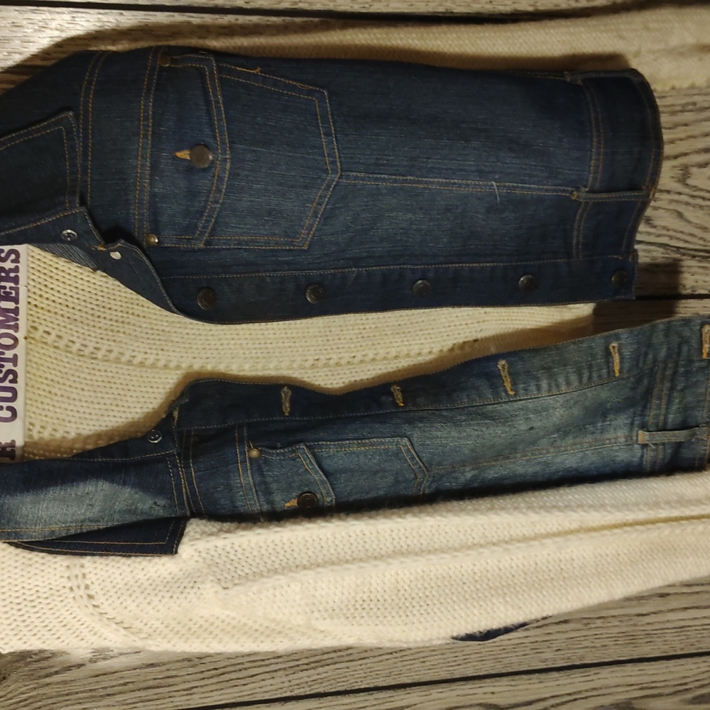 Sweater jean jacket
